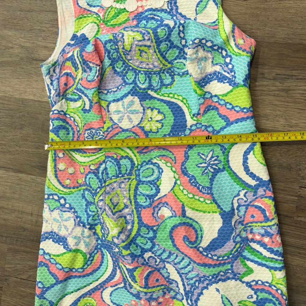 Lilly Pulitzer Delia Shift Dress Size 4 Multicolor Paisley, mini dress vacation - Picture 6 of 11